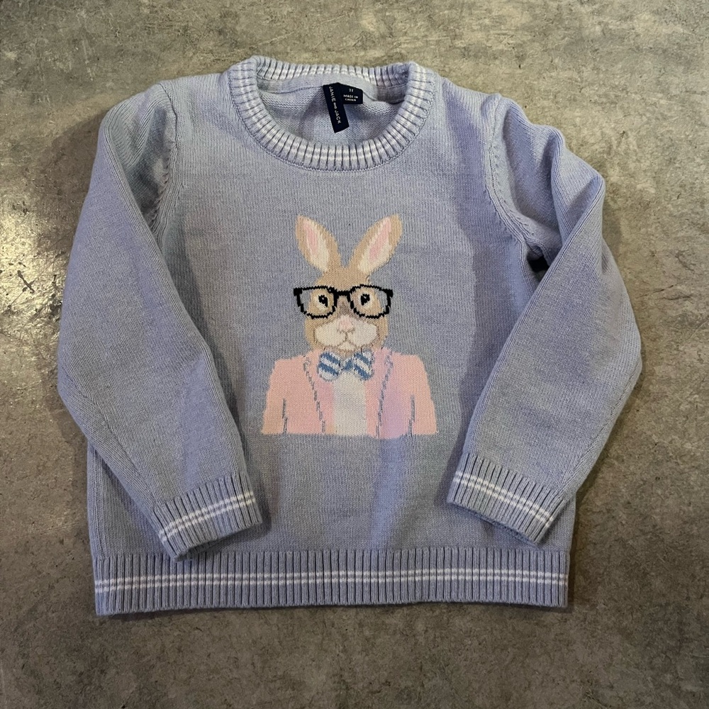 Janie and Jack 2T Bunny Sweater